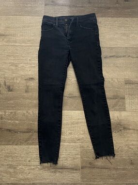 Lucky Brand Black Skinny Jeans with Raw Hem
